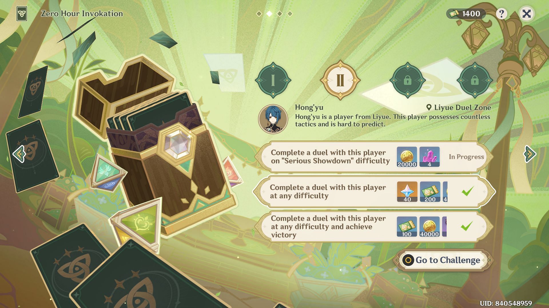 Zero Hour Invokation II rewards (Image via HoYoverse)